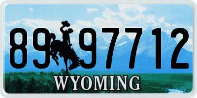 WY license plate 8997712