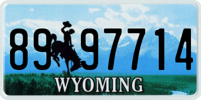 WY license plate 8997714
