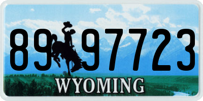 WY license plate 8997723