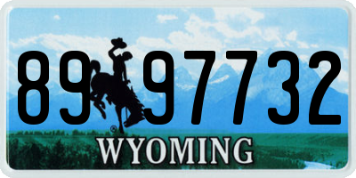 WY license plate 8997732