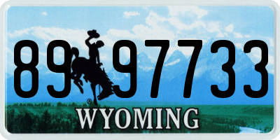 WY license plate 8997733