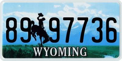 WY license plate 8997736
