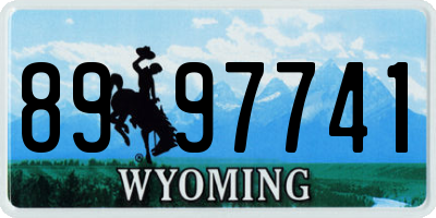 WY license plate 8997741