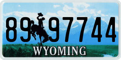 WY license plate 8997744