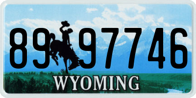 WY license plate 8997746