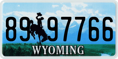 WY license plate 8997766
