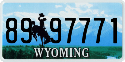WY license plate 8997771