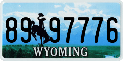 WY license plate 8997776