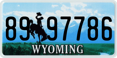 WY license plate 8997786