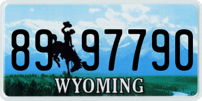 WY license plate 8997790