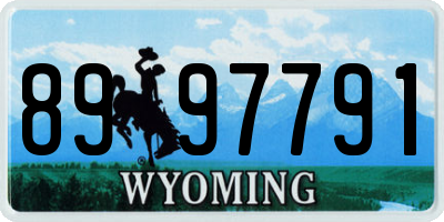 WY license plate 8997791