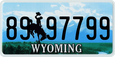 WY license plate 8997799