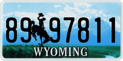 WY license plate 8997811