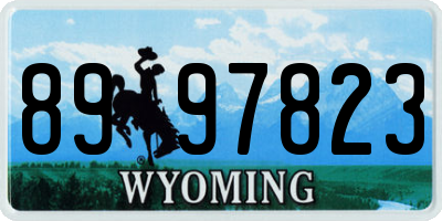 WY license plate 8997823