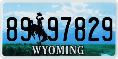 WY license plate 8997829