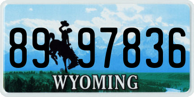 WY license plate 8997836