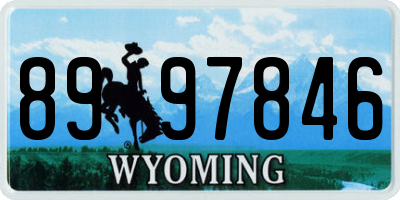 WY license plate 8997846