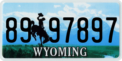 WY license plate 8997897