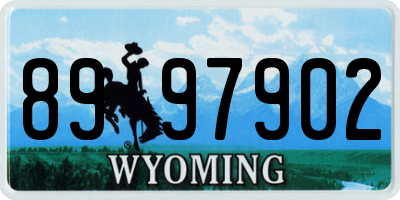 WY license plate 8997902
