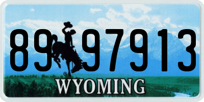 WY license plate 8997913