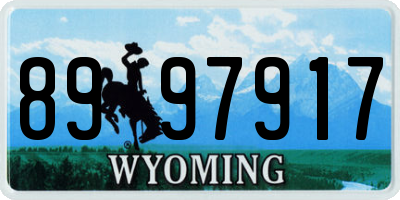 WY license plate 8997917