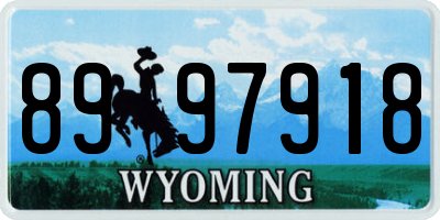 WY license plate 8997918