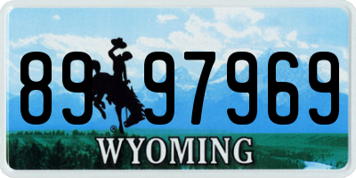 WY license plate 8997969