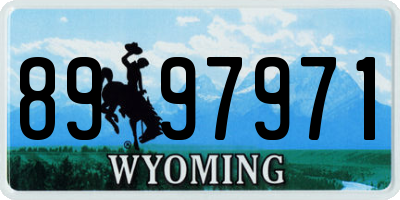 WY license plate 8997971