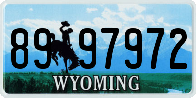 WY license plate 8997972