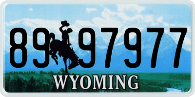 WY license plate 8997977