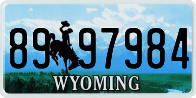 WY license plate 8997984