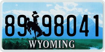 WY license plate 8998041