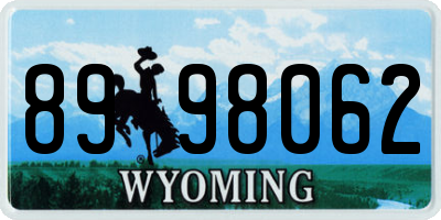WY license plate 8998062