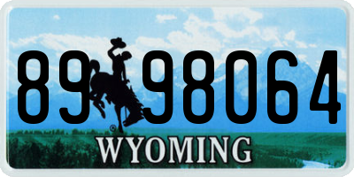 WY license plate 8998064