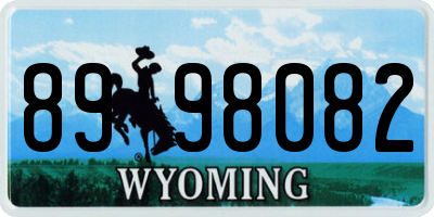 WY license plate 8998082