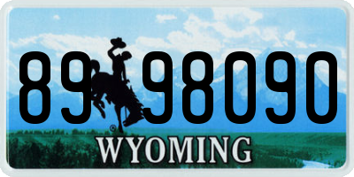 WY license plate 8998090