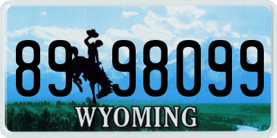 WY license plate 8998099