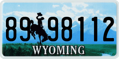 WY license plate 8998112