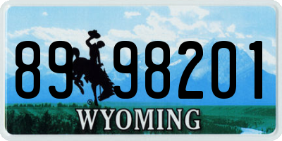 WY license plate 8998201