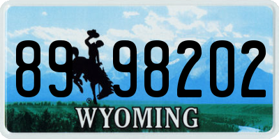 WY license plate 8998202