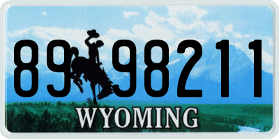 WY license plate 8998211