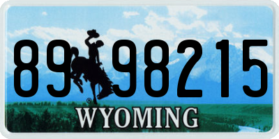 WY license plate 8998215