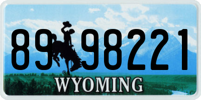 WY license plate 8998221