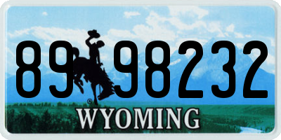 WY license plate 8998232