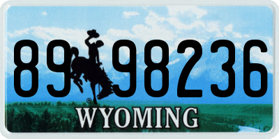 WY license plate 8998236