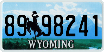 WY license plate 8998241