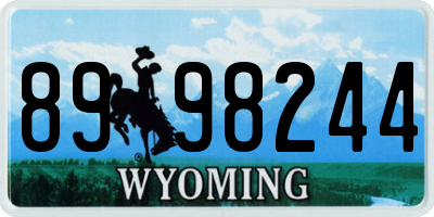 WY license plate 8998244