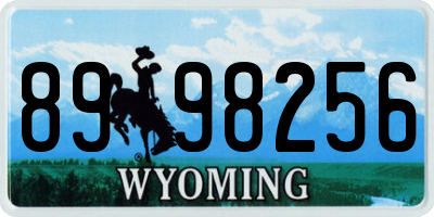 WY license plate 8998256