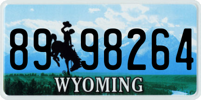 WY license plate 8998264