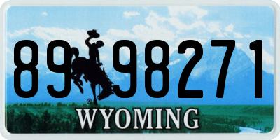 WY license plate 8998271